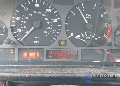 2000 BMW 323I из США, поврежденный, VIN WBAAM3349YCD58331